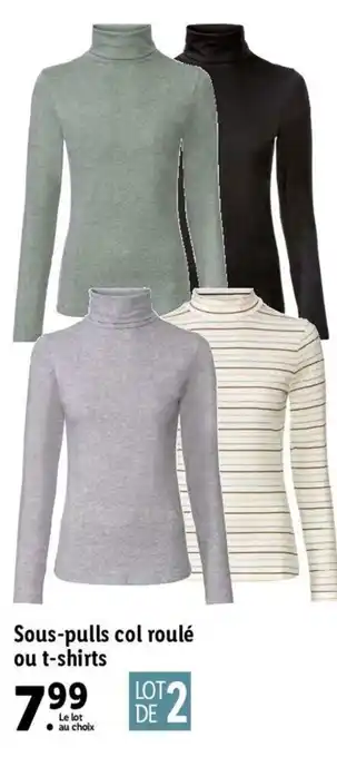 Sous-pulls col roulé ou t-shirts