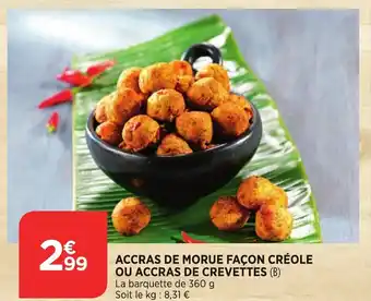 Bi1 Accras de morue façon créole ou accras de crevettes offre