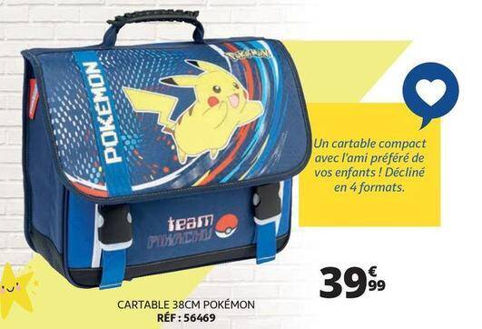 Promo Cartable pokemon chez Auchan