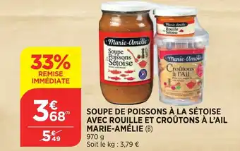 Soupe de poissons à la sétoise avec rouille et croutons a l'ail marie-amélie