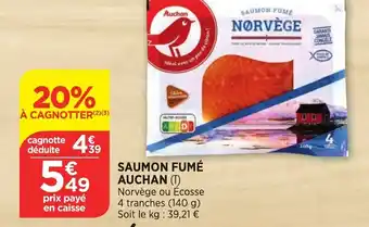 Bi1 Saumon fumé auchan offre