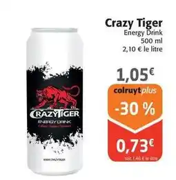 Colruyt Crazy tiger - energy drink offre