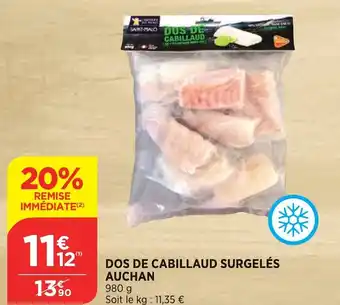 Bi1 Dos de cabillaud surgelées auchan offre