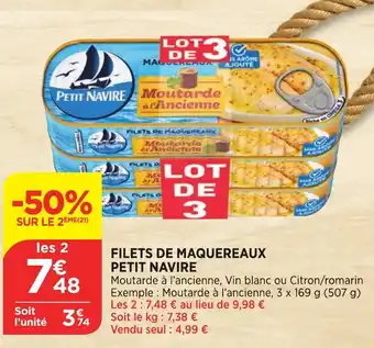 Bi1 Filets de maquereaux petit navire offre