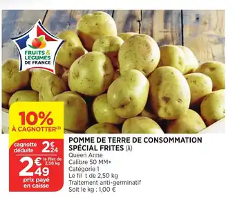 Bi1 Pomme de terre de consommation spécial frites offre