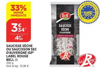 Bi1 Saucisse sèche ou saucisson sec offre