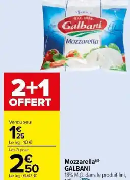 Carrefour Market Mozzarella GALBANI offre