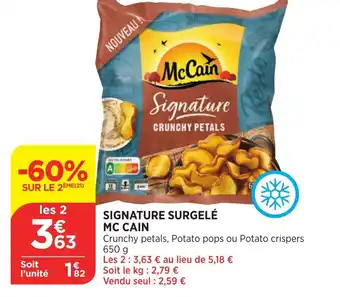 Signature surgelé mc cain