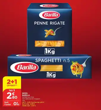 Bi1 Pâtes barilla offre