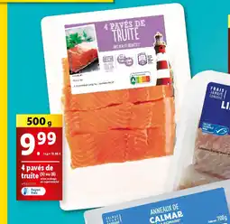 Lidl 4 pavés de truite offre