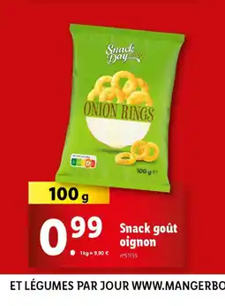 Lidl Snack goût oignon offre