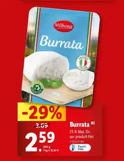 Lidl Burrata offre