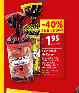 Lidl Canistrelli de corse offre