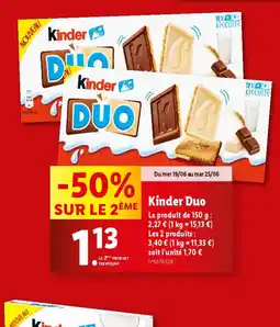 Lidl Kinder Duo offre