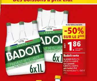 Lidl Badoit verte offre