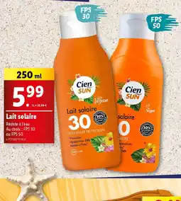 Lidl Lait solaire offre