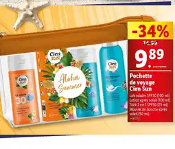 Lidl Pochette de voyage Cien Sun offre