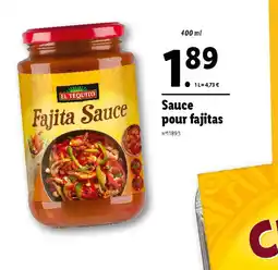 Lidl Sauce pour fajitas offre