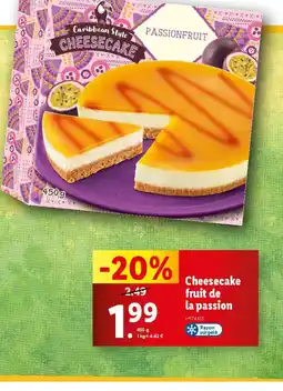 Lidl Cheesecake fruit de la passion offre