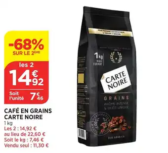 Bi1 Café en grains carte noire offre