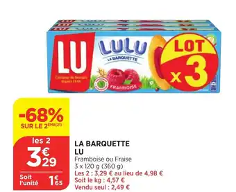 Bi1 La barquette lu offre