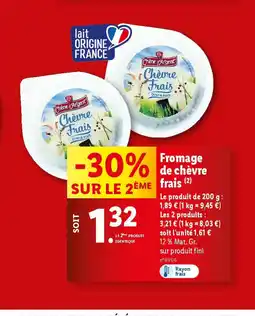 Lidl Fromage de chèvre offre
