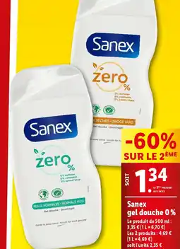 Lidl Sanex gel douche offre