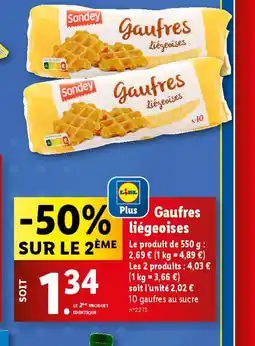 Lidl Gaufres liégeoises offre
