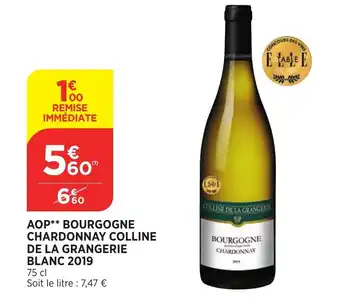 AOP bourgogne chardonnay colline de la grangerie blanc 2019