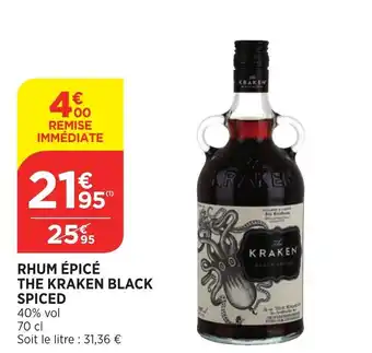 Bi1 Rhum épicé the kraken black spiced offre