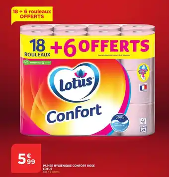 Bi1 Papier hygiénique confort rose lotus offre
