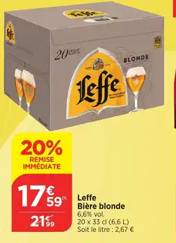 Bi1 Leffe Bière blonde offre