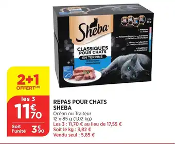 Bi1 Repas pour chats sheba offre