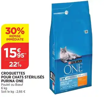 Bi1 Croquettes pour chats stérilisés purina one offre