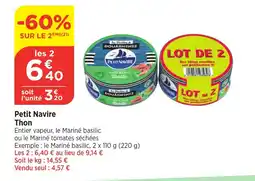Bi1 Petit Navire Thon offre