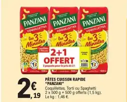 E.Leclerc PÂTES CUISSON RAPIDE "PANZANI❞ offre