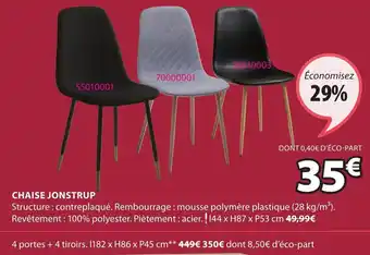 JYSK Chaise Jonstrup offre