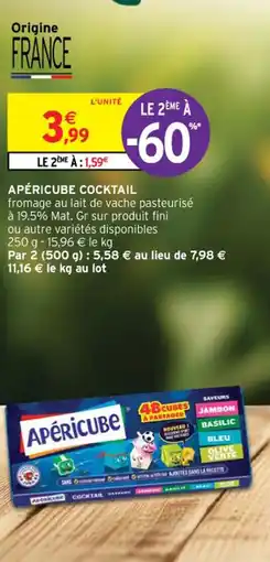 Intermarché Hyper APÉRICUBE COCKTAIL offre