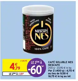 Intermarché Hyper CAFÉ SOLUBLE NES NESCAFE offre