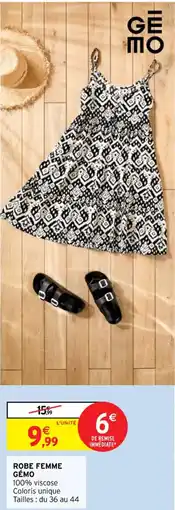 Intermarché Hyper ROBE FEMME GÉMO offre