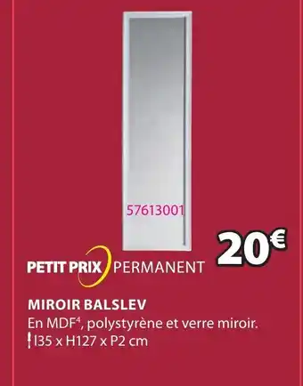 JYSK Miroir Balslev offre