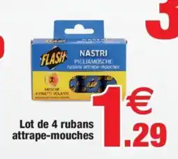 Bazarland Lot de 4 rubans attrape-mouches offre