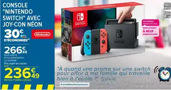 Carrefour Console Nintendo Switch Avec Joy-Con Néon offre