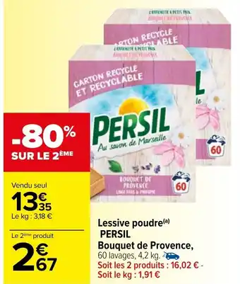 Carrefour Lessive Poudre Persil offre