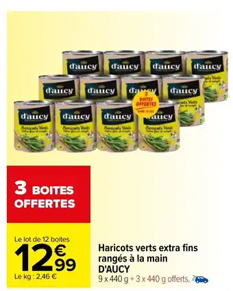 Carrefour Haricots Verts Extra Fins Rangés à La Main offre