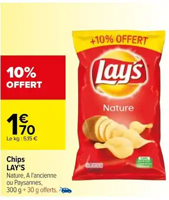 Carrefour Chips Lay's offre