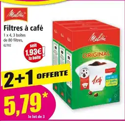 Norma MELITTA Filtres à café offre