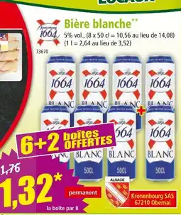 Norma 1664 Bière blanche offre