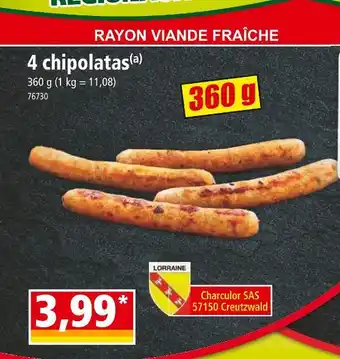 Norma 4 chipolatas offre