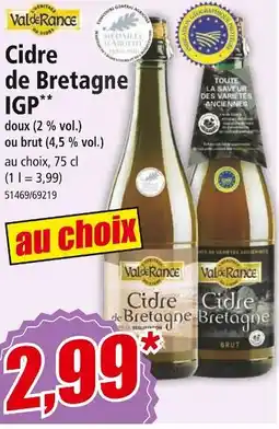 Norma VAL DE RANCE Cidre de Bretagne IGP offre